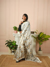 Raya - Printed White Silk Cotton Saree